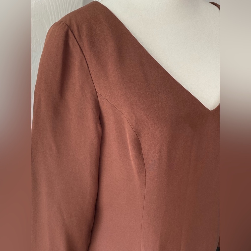 NWT Hugo 100% Silk Buscati Women’s Long Sleeve Dress Size 12 - Picture 2 of 9